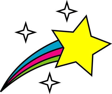 stars clipart | Shooting star drawing, Free clip art, Clip art