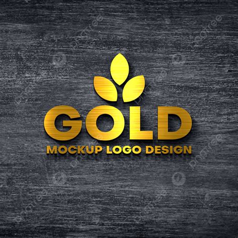 Mockup Logo Gold 3d Template Download on Pngtree