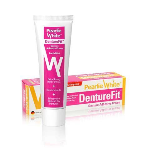 DentureFit | Denture Adhesive Cream 40gm | Pearlie White