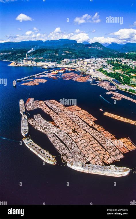 Aerial image of Powell River, BC, Canada Stock Photo - Alamy