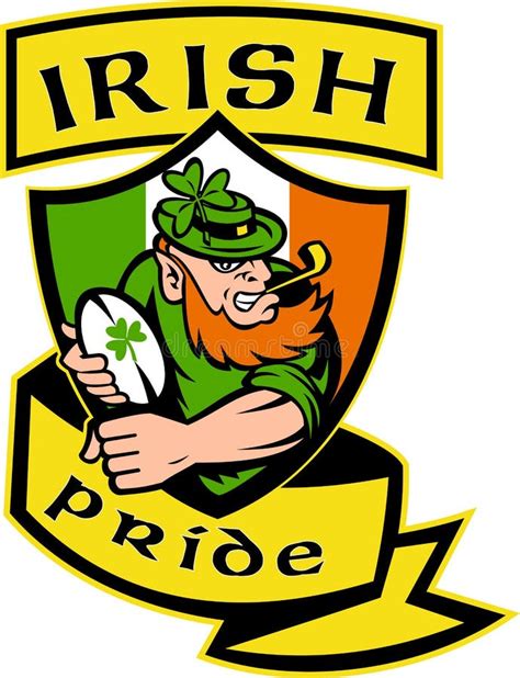 Irish Leprechaun Rugby Player Stock Image - Image: 18341821