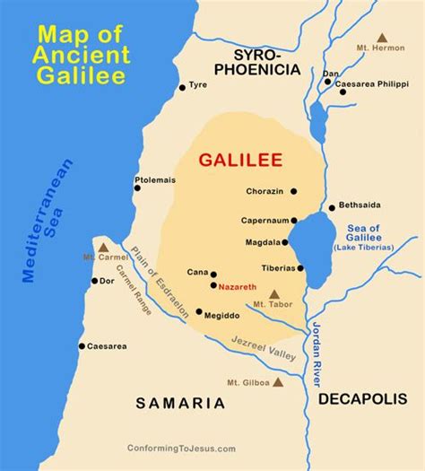 Map of Ancient Roman Galilee - Upper and Lower Galilee | Map, Bible mapping, Ancient romans