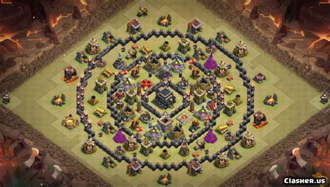 Copy Base [Town Hall 9] TH9 War/Trophy/Hybrid base #334 - Circle [With Link] [6-2020] - Hybrid ...