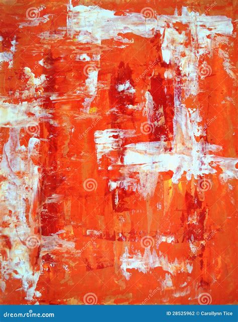 Red And Orange Abstract Art Painting Stock Photography - Image: 28525962