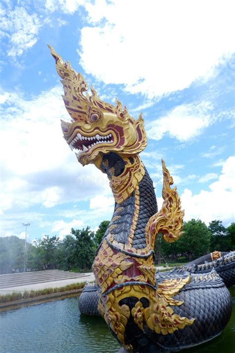 Two Naga Statue,King of Nagas Serpent Animal in Buddhist Legend and ...