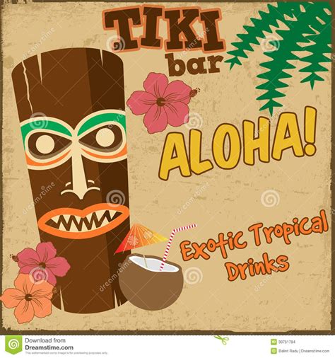 Printable Tiki Bar Sign | Tiki bar, Free art prints, Grunge posters