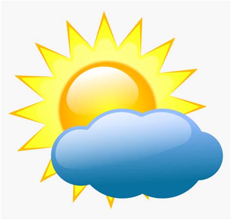 Weather Symbols Clip Art - Weather Symbols Partly Cloudy, HD Png Download , Transparent Png ...