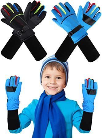 2 Pairs Long Kids Winter Gloves