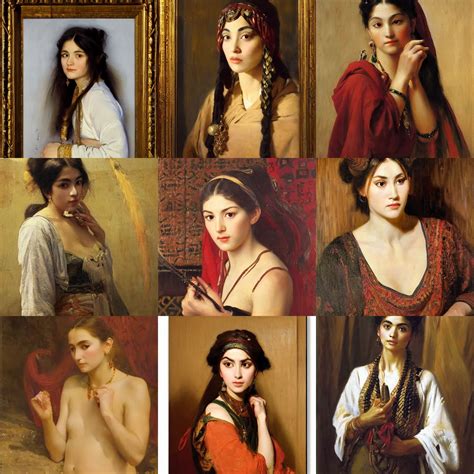 orientalism painting of a pretty young woman with a | Stable Diffusion