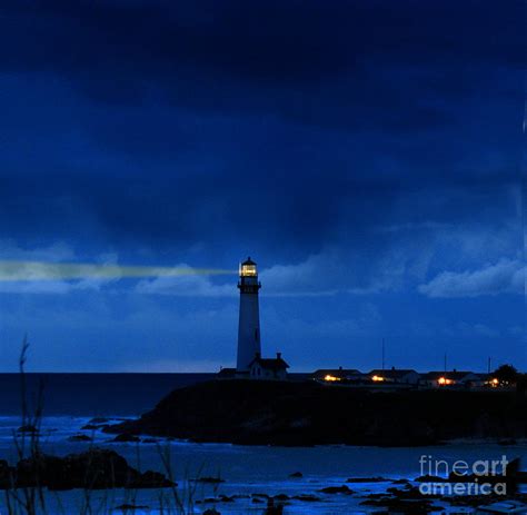 Pigeon Point Lighthouse Shines into the Night Photograph by Wernher ...