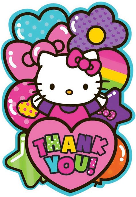 Printable Hello Kitty Thank You Cards For Kids