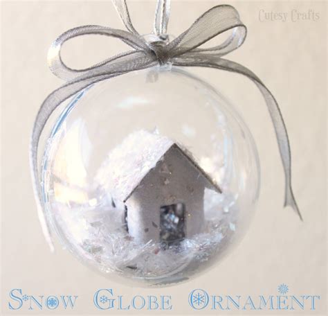 Snow Globe Christmas Ornament - Cutesy Crafts