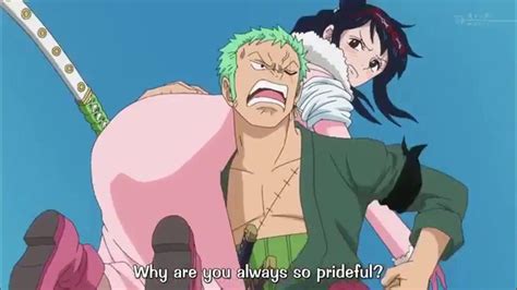 One Piece funny moment - Zoro carries Tashigi - YouTube