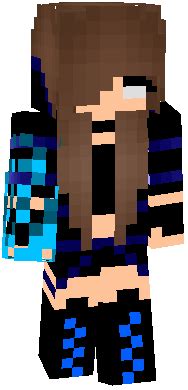 Finish! Beautyful blue Herobrine girl | Nova Skin