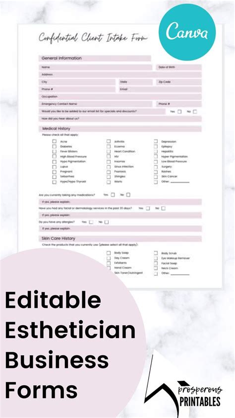 Solo Esthetician Business Plan Template