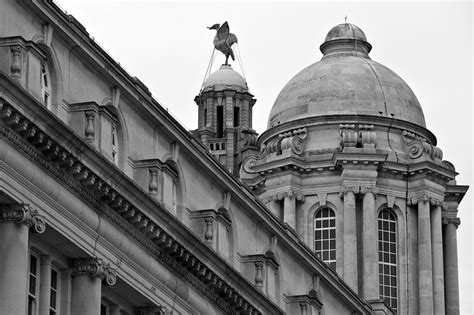 Royal Liver Building detail in Mono - Ed O'Keeffe Photography