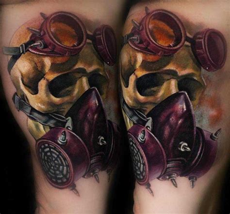 Skull in Gas Mask Tattoo - Best Tattoo Ideas Gallery | Tatuaje mascara ...