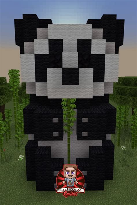 A Panda built in Minecraft!! | Minecraft crafts, Minecraft creations, Diy minecraft