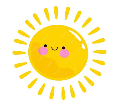 Premium Vector | Cute cartoon smiling sun