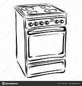 Coloring Pages Gas Stove sketch template
