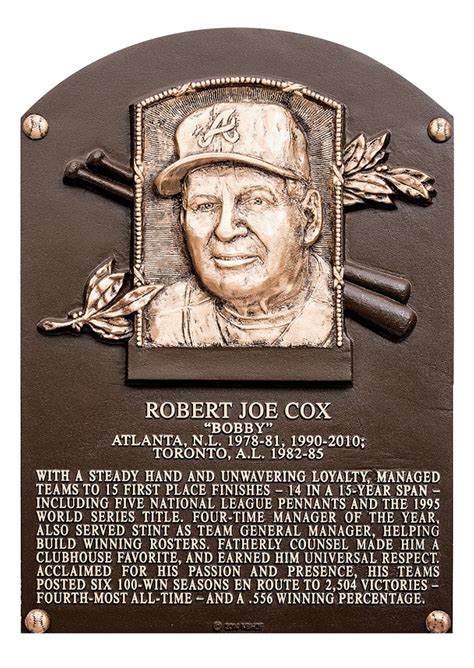 Cox, Bobby | Baseball Hall of Fame