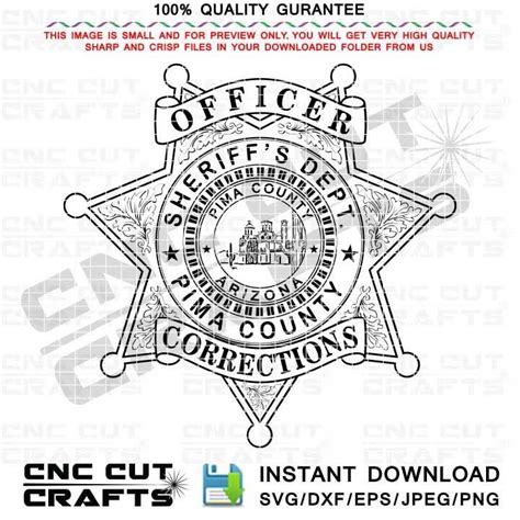 Pima County Sheriff Correction Officer Badge Vector Svg - Etsy in 2022 ...