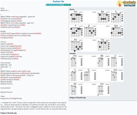 Chord: Paalam Na - tab, song lyric, sheet, guitar, ukulele | chords.vip