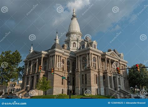 Tippecanoe County Courthouse, Lafayette, Indiana Stock Image - Image of architecture, light ...