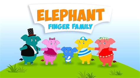 Elephant Finger Family Song - Animal Finger Family Collection by Kids ...