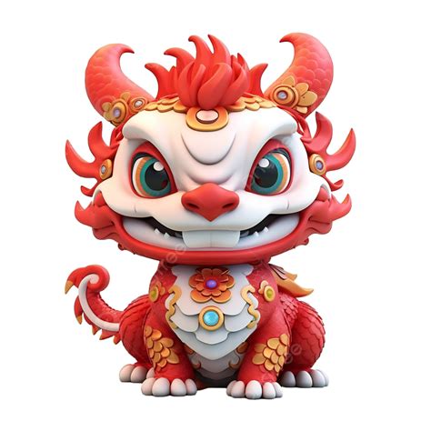 Chinese Red Dragon Model Three Dimensional 3d Cute 2024 New Year Festival Spring Festival ...