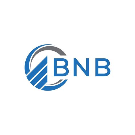 BNB Flat accounting logo design on white background. BNB creative initials Growth graph letter ...