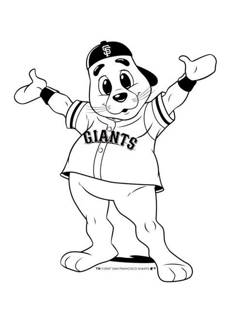 San Francisco Giants Coloring Pages Free Pdf - Coloringfolder.com in ...