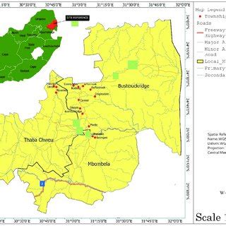 Showing map of Ehlanzeni local municipalities. | Download Scientific ...