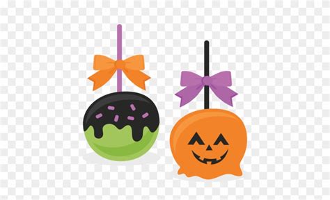 Candied Apples Svg Scrapbook Cut File Cute Clipart - Halloween Candy Apples Clipart - Free ...