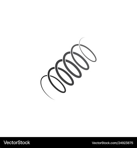 Metal spring coil logo icon symbol element Vector Image