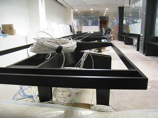 Table skeleton in place | Custom meeting room table. Steel s… | Flickr