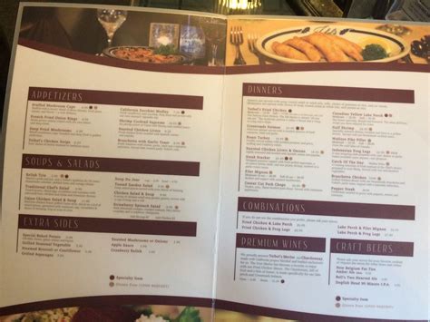 Menu at Teibel's Family Restaurant, Schererville