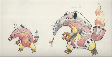 Heatmor - Pre and Post Evolutions by ninboy01 on DeviantArt