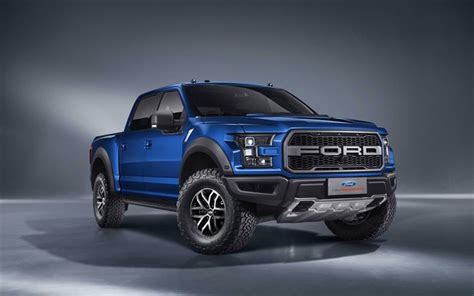 Download wallpapers 2017, blue, ford, raptor, f 150, supercrew, pickup for desktop free ...