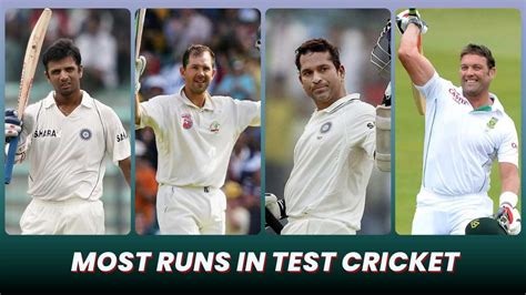 Most Runs in Test Cricket: #1 Sachin Tendulkar, #2 Ricky Ponting, #3 ...