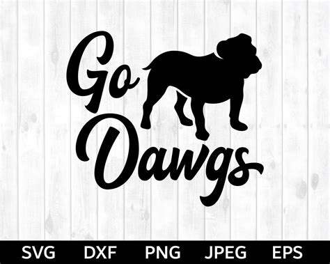 Go Dawgs SVG Georgia Football SVG Go Dawgs Silhouette & | Etsy