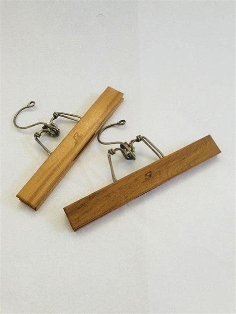 Vintage Wooden Hangers - Retro Mod Set