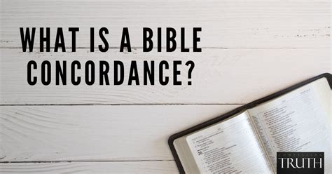 What is a Bible concordance and how can it be used?