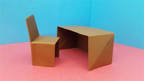 Origami Table and Chair - How to make Paper Furniture - YouTube