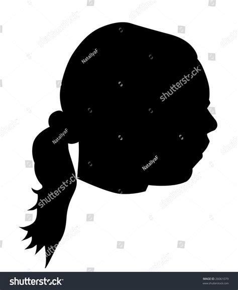 Silhouette Profile Girls Face Stock Illustration 26061079 - Shutterstock