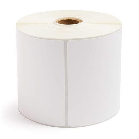 4" x 6" White Matte Paper - Thermal Transfer Labels - 1" Core / 5" Outer Diameter - Smith Corona