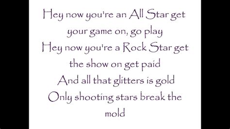 All Star- Smash Mouth lyrics - YouTube