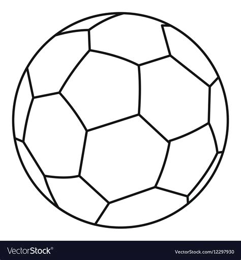 Soccer ball icon outline style Royalty Free Vector Image