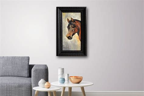 Original Framed Horse Oil Painting on Canvas. Equestrian Art. - Etsy