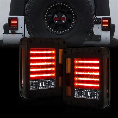 Jeep Wrangler LED Horizontal Tail Lights | AMOffRoad | Free Shipping